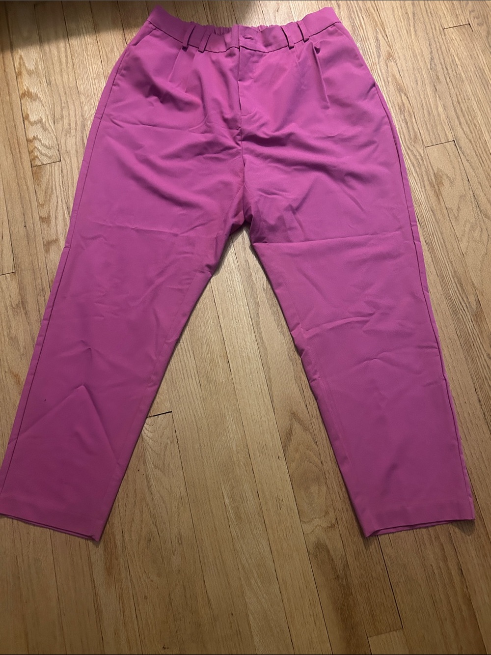 Women’s Casual Tapered Pants in Bright Pink
